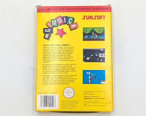 Mr Gimmick - Complete In Box - (SCN) - NES Game (B Grade) (Used)